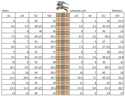 burberry prorsum sizing|Burberry size chart uk.